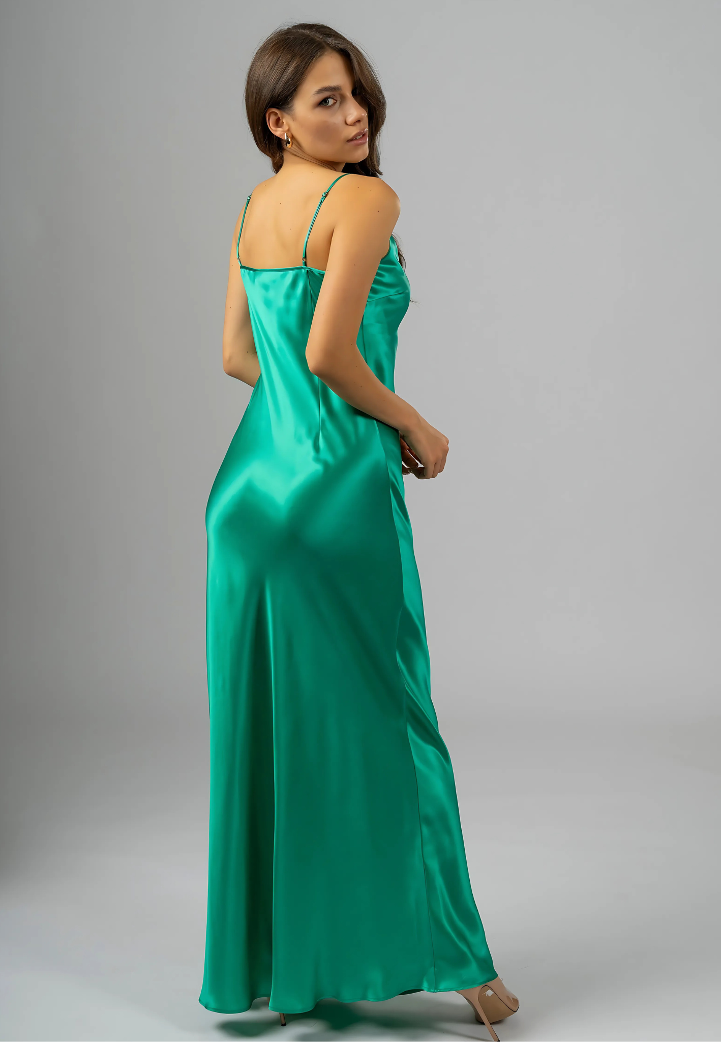 The Verde Silk Maxi Slip