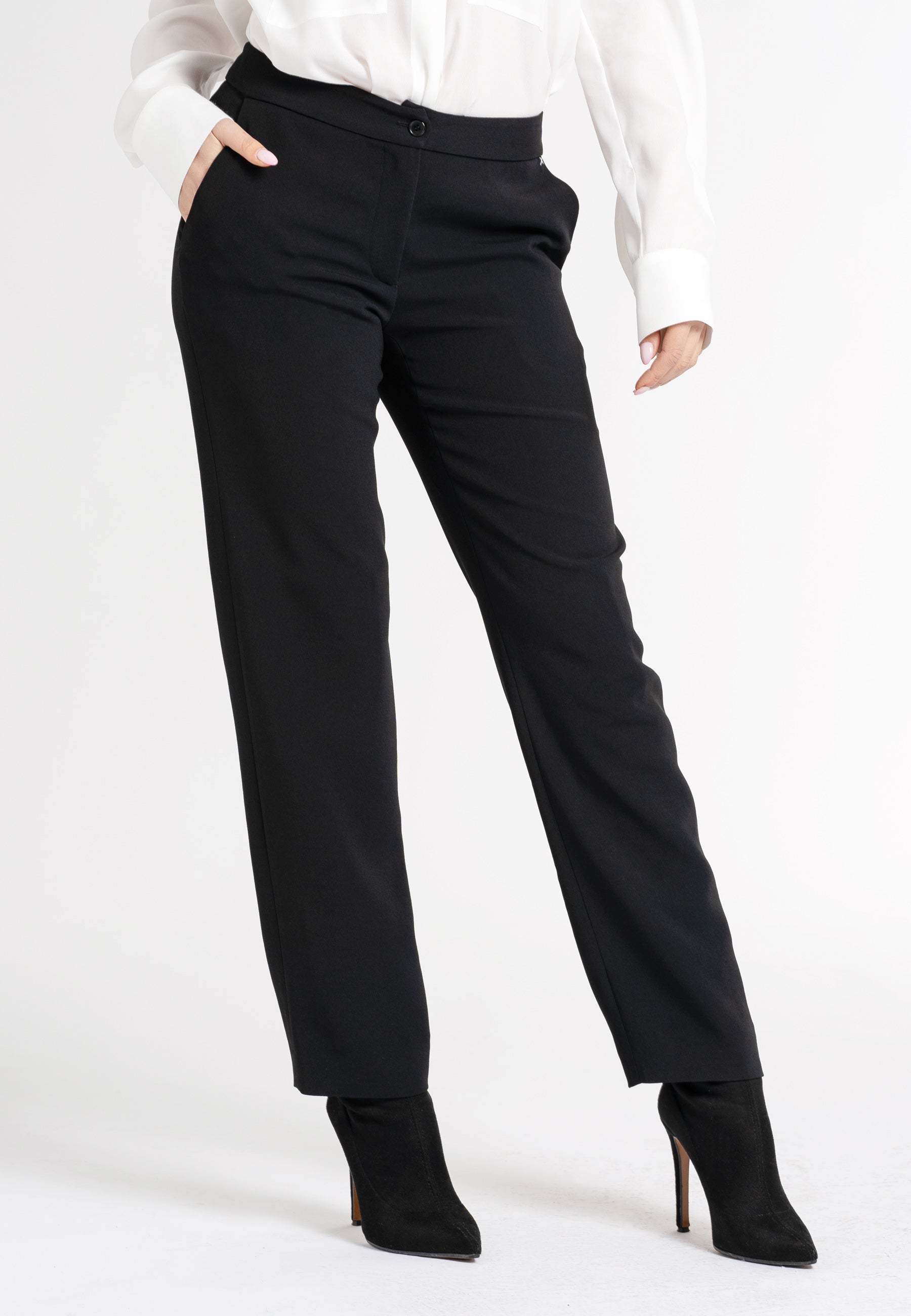Low Rise Black Trousers on Designer Wardrobe