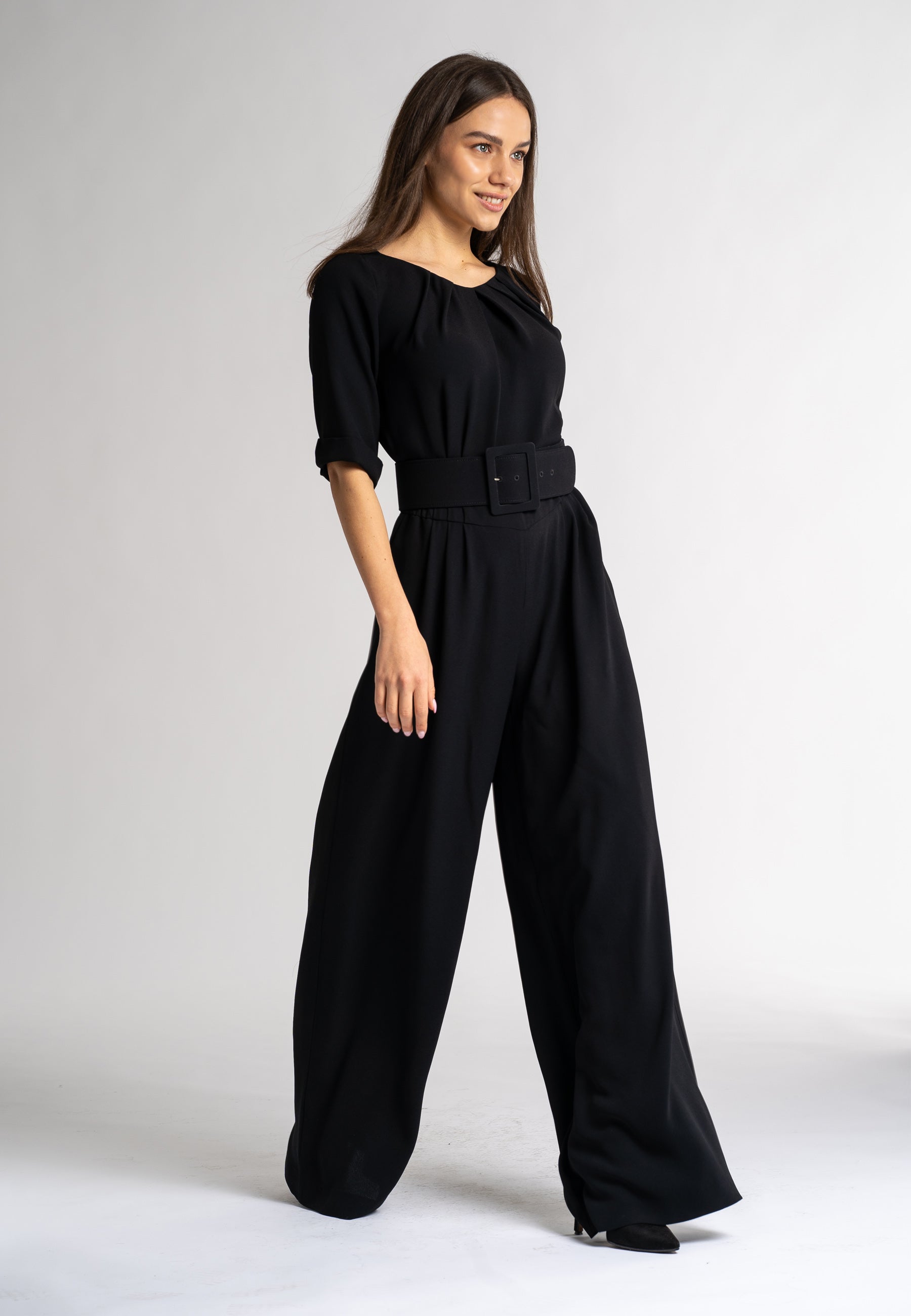 Black wide leg sales jumpsuit australia