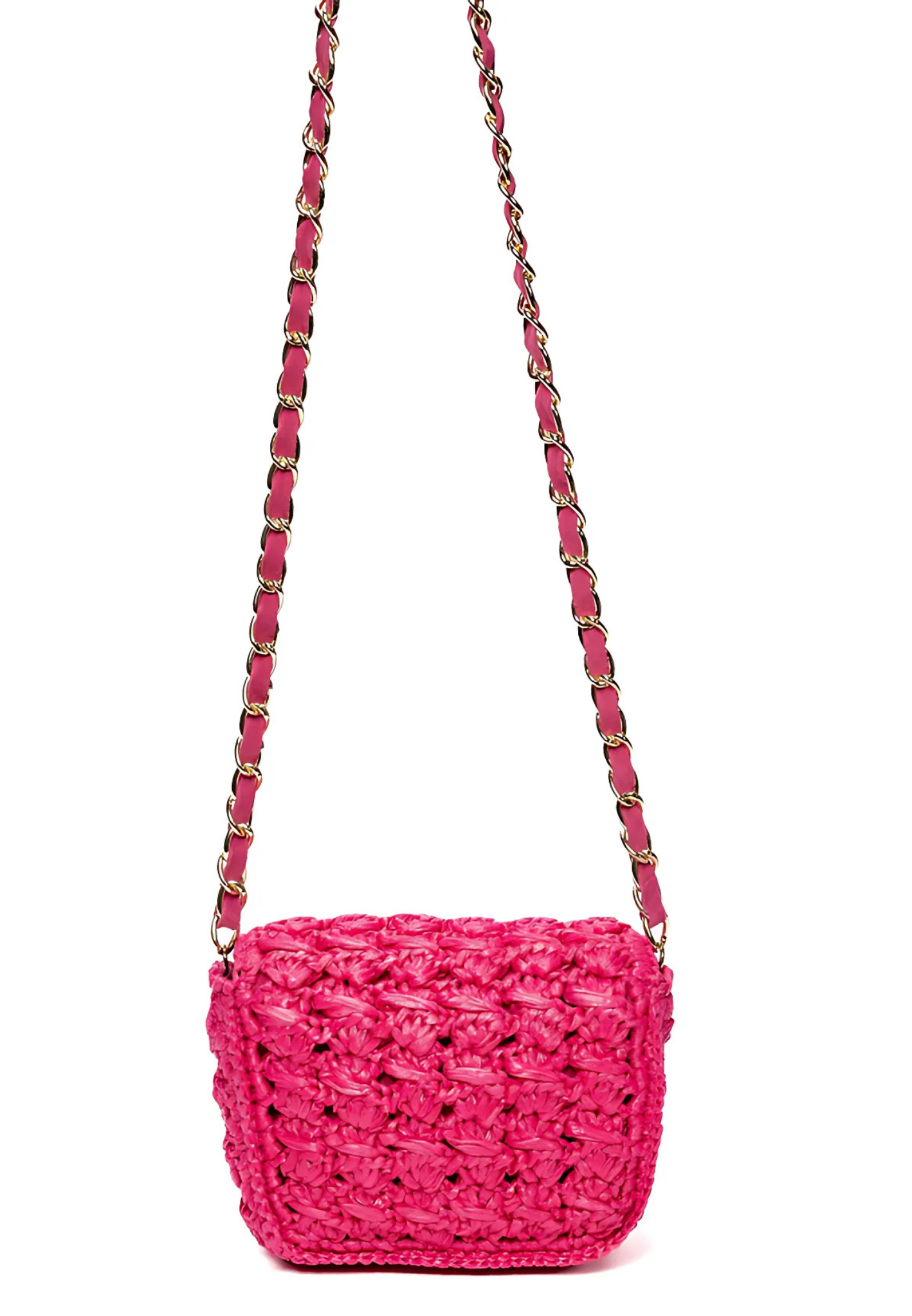 Raffia Bag - Mini Lucrezia Hot Pink