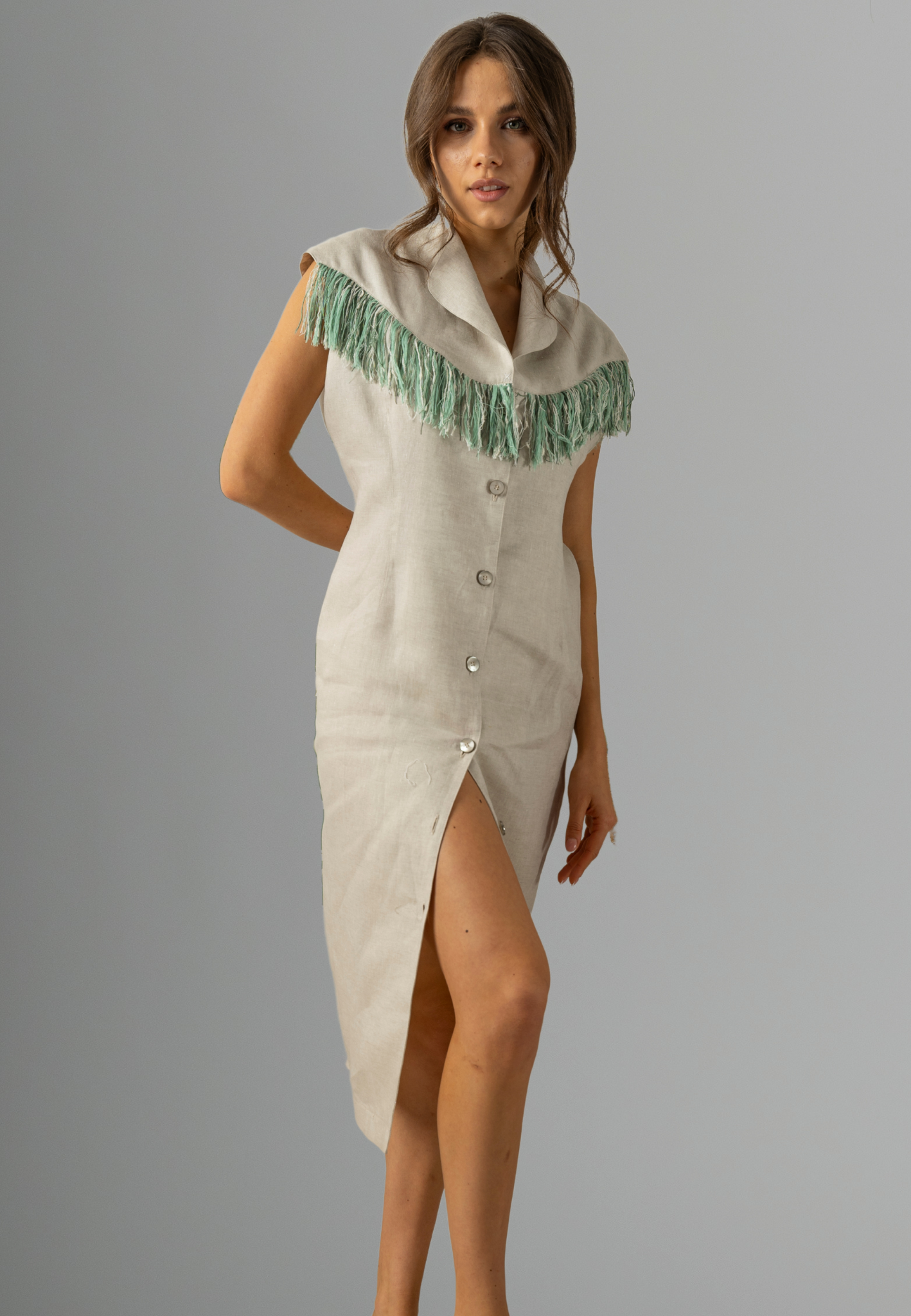 Della Dress – Italian Elegance Meets Country Chic with Fringe Detail