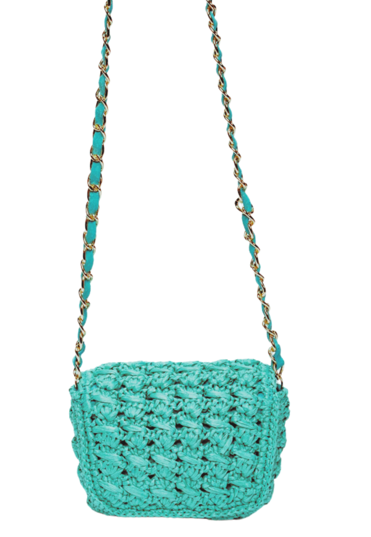 Raffia Bag - Mini Lucrezia Turquoise