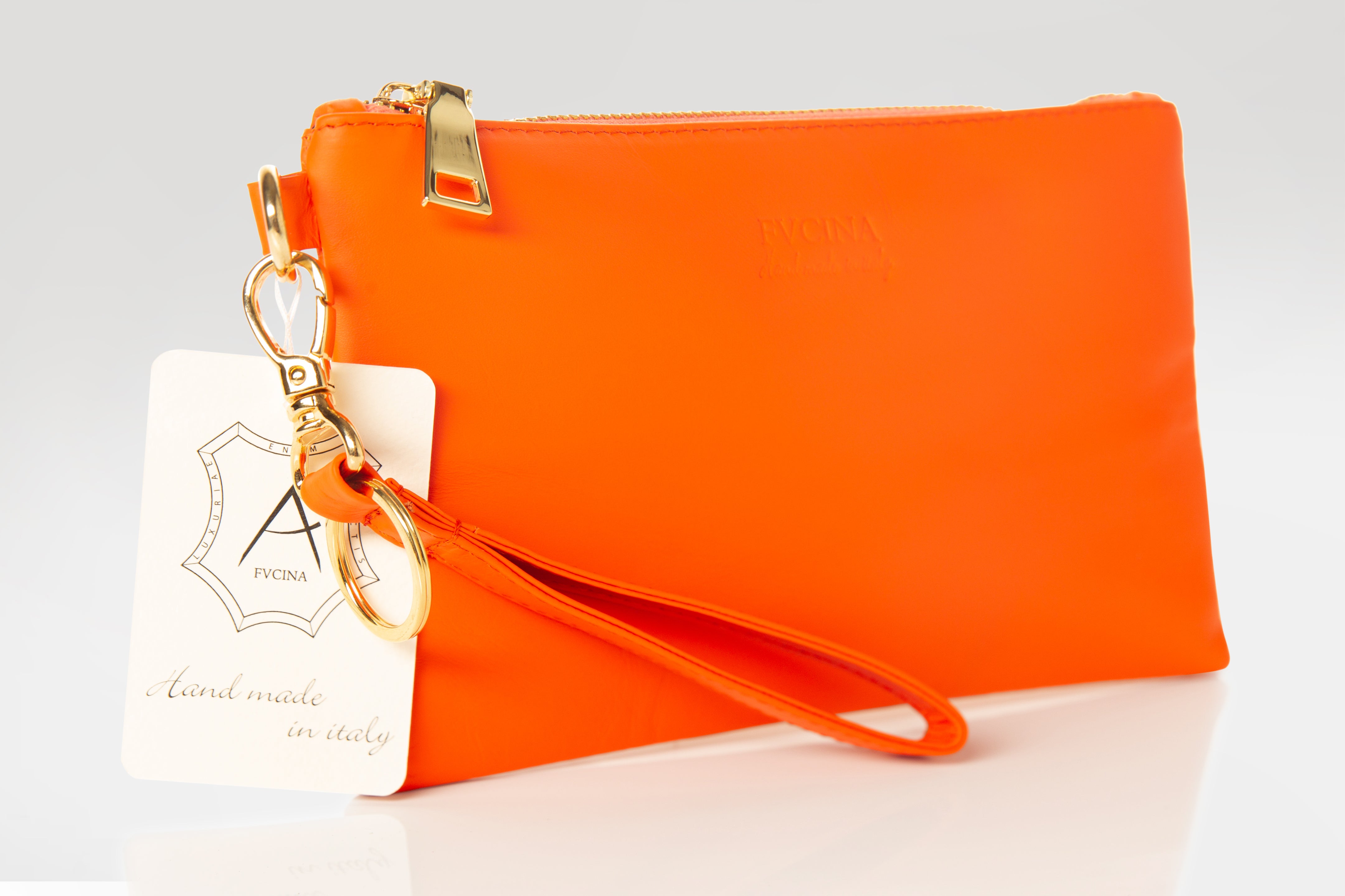 Orange clutch sale bag