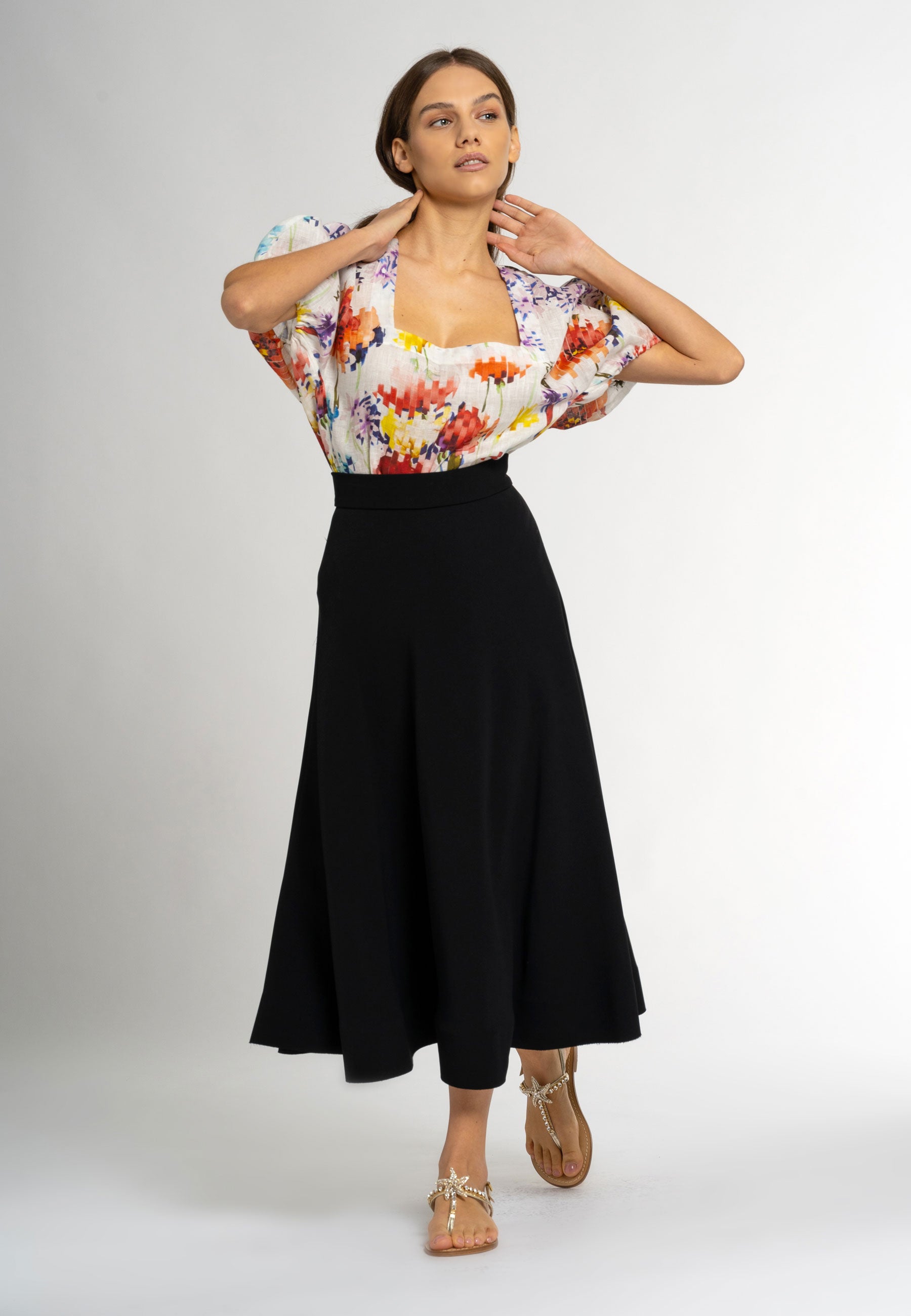 A line midi skirt 2018 hotsell