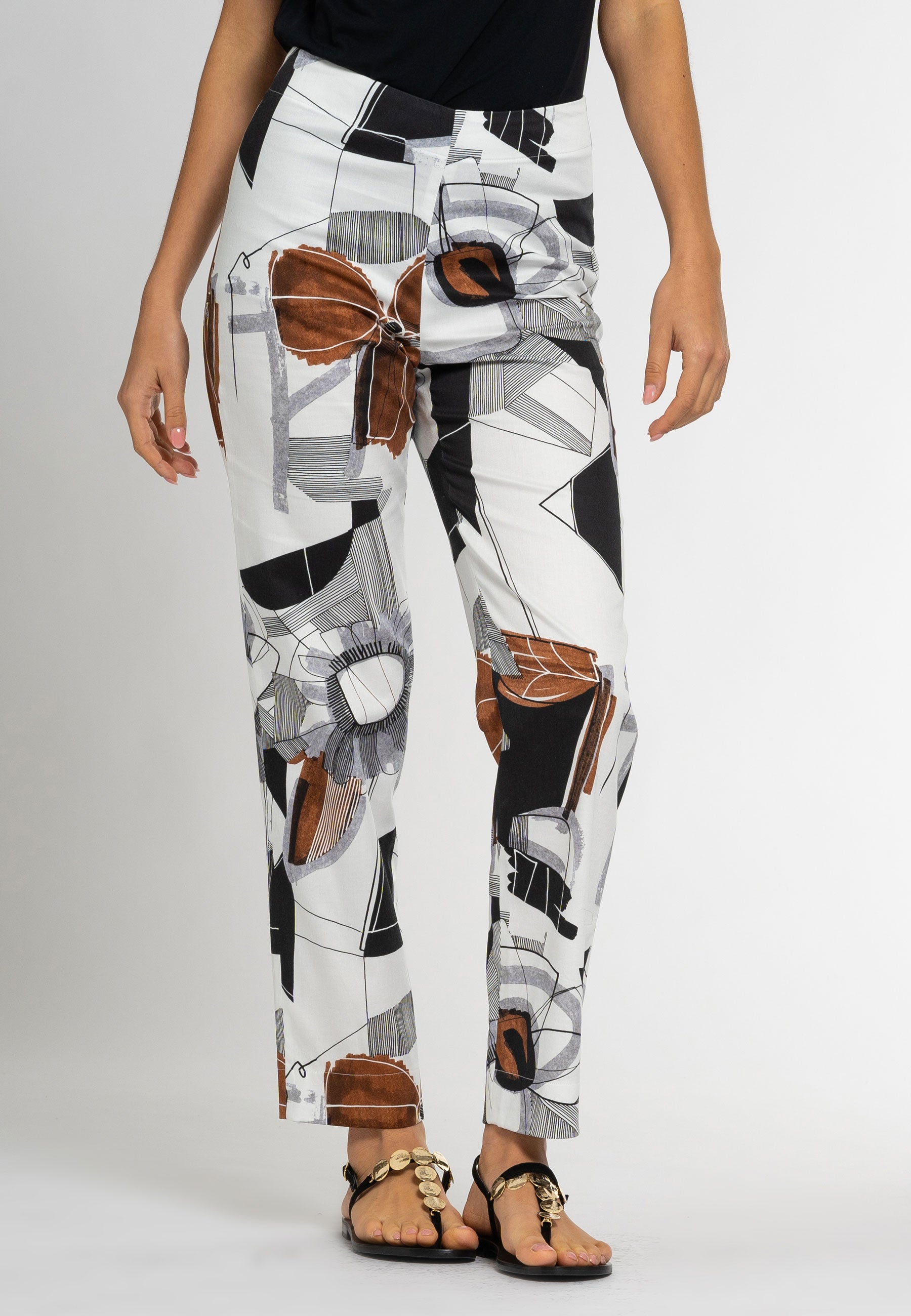 Anna Abstract Print Trousers
